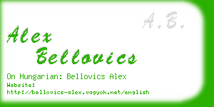 alex bellovics business card